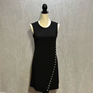Calvin Klein | Asymmetric Grommet Detail Dress | Black | Size: 2